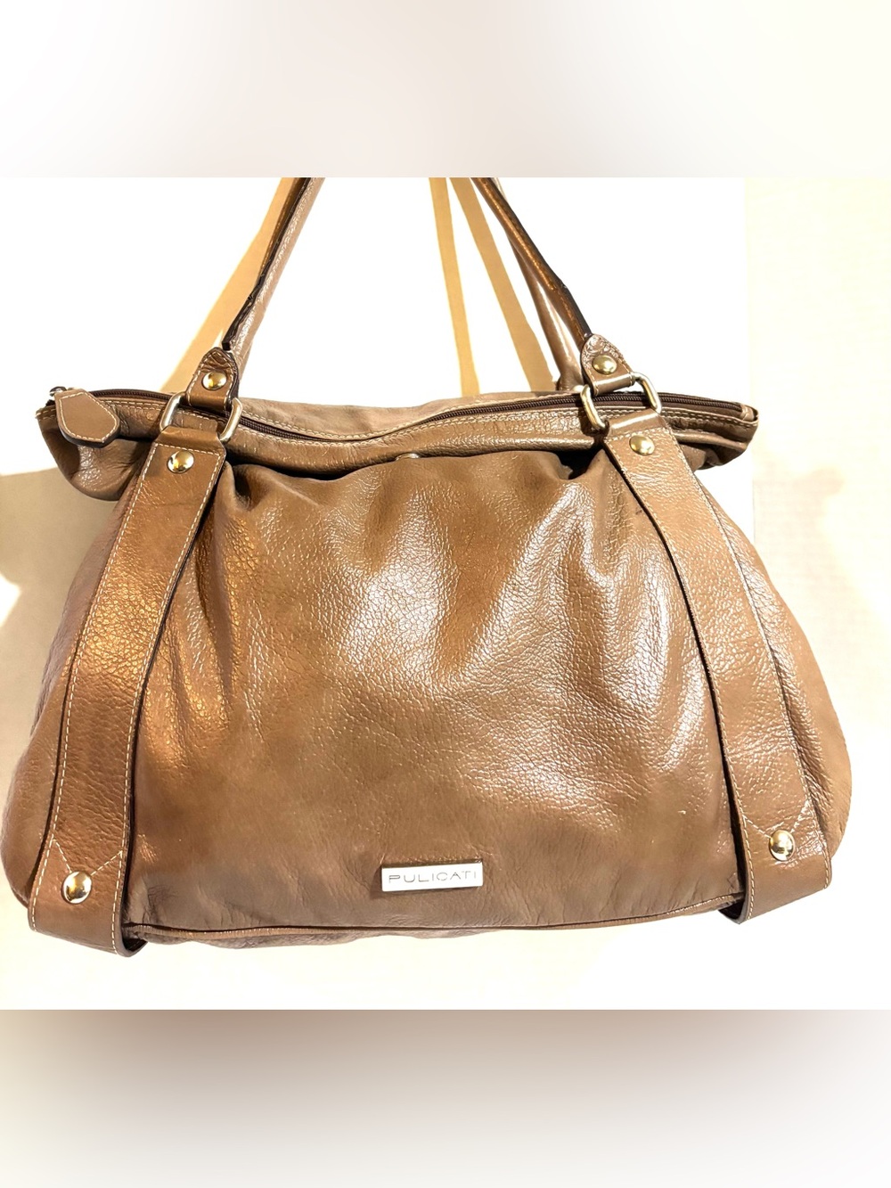 Pulicati Brown Leather Shoulder Bag